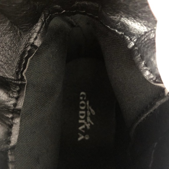 Y2K Godiva Lady Boots Women's Platform Black Round Toes Zip Size 7.5 Round Toes - Picture 5 of 8